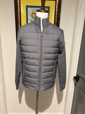 Save The Duck Men's Gray Puffer Knit Jacket Size S NWOT Never Worn